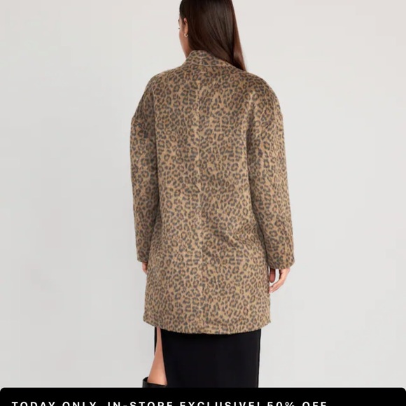 NWT OLD NAVY Long-Line Cardigan Coat Color: Wild Spots - Picture 2 of 5